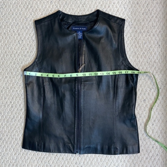 Preston & York Black Leather Vest - Picture 6 of 8